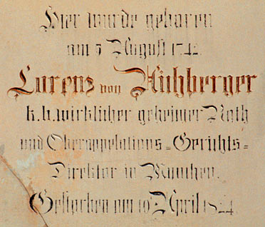 Gedenktafel an Lorenz von Aichberger in Eresing