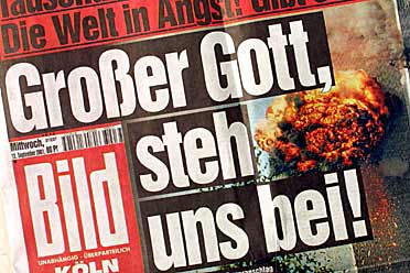 Über Gott und die Welt - Bild-Zeitung vom 12. September 2001 "Großer Gott, steh uns bei!"