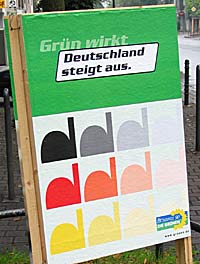 Wahlplakat der Gr&uuml;nen: "Deutschland steigt aus."