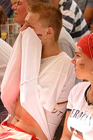 World Cup final: German supporter after first goal for Brazil